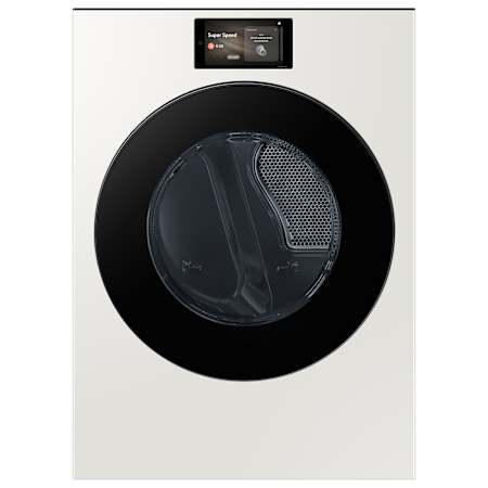 Samsung 27 Inch Wide 7.6 Cu. Ft. Energy Star Certified Electric Dryer with AI Optimal Dry and Drying Rack Ivory