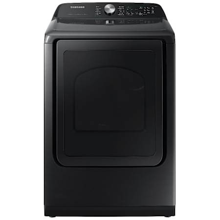 Samsung 27 Inch Wide 7.4 Cu. Ft. Gas Dryer with Steam Sanitize+ Brushed Black