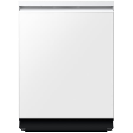 Samsung Bespoke 24 Inch Wide 16 Place Setting Built-In Top Control Dishwasher with Smart Dry and AI Wash White Glass