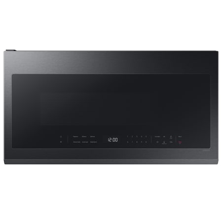 Samsung 30 Inch Wide 2.1 Cu. Ft. 1700 Watt Over the Range Microwave with Voice Control and Sensor Cook Matte Black Steel