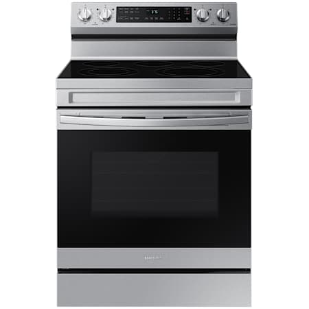 Samsung 30 Inch Wide 6.3 Cu. Ft. Free Standing Electric Range with Air Fry Stainless Steel