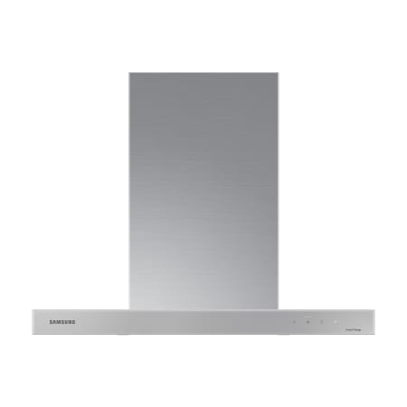 Samsung Bespoke 390 - 630 CFM 30 Inch Wide Wall Mounted Range Hood with LED Bar Light Clean Grey / Stainless