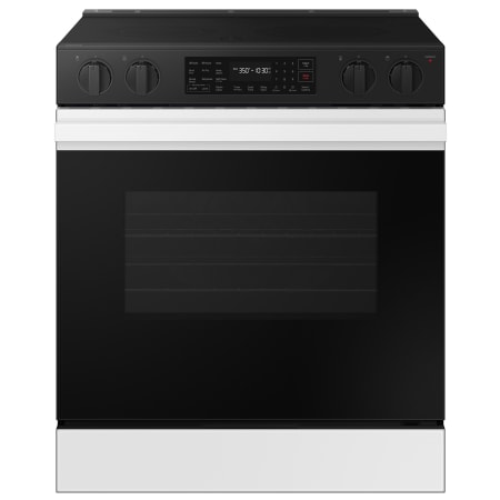 Samsung Bespoke 30 Inch Wide 6.3 Cu. Ft. Slide In Electric Range with Air Fry and Convection White Glass