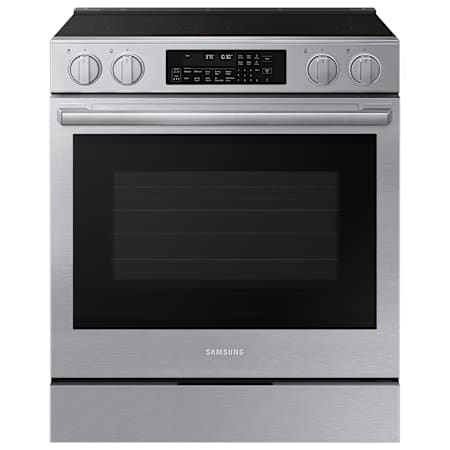 Samsung 30 Inch Wide 6.3 Cu. Ft. Slide In Electric Range with True Convection and Air Sous Vide Stainless Steel