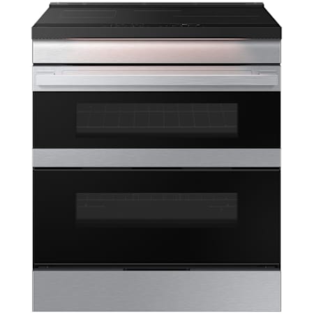 Samsung Bespoke 30 Inch Wide 6.1 Cu. Ft. Energy Star Certified Slide In Induction Range with Flex Duo and Air Sous Vide Stainless Steel