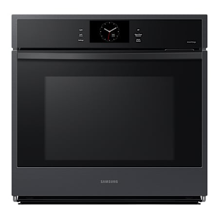 Samsung 30 Inch Wide 5.1 Cu. Ft. Electric Single Oven with Steam Cook Matte Black Stainless