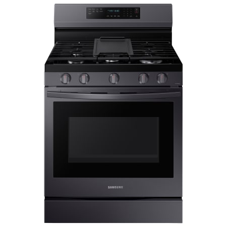 Samsung 30 Inch Wide 6 Cu. Ft. Free Standing Gas Range with No Pre-Heat Air Fry, Convection, and Stainless Steel Cooktop Fingerprint Resistant Black Stainless Steel