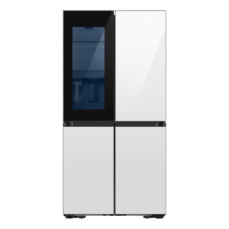 Samsung Bespoke 36 Inch Wide 22.5 Cu. Ft. Energy Star Certified Four Door, French Door Refrigerator with Dual Ice Maker and FlexZone White Glass