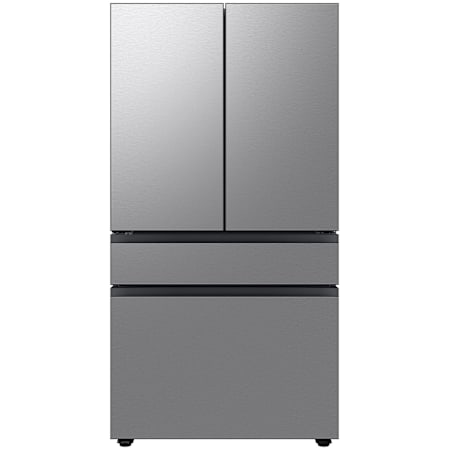 Samsung Bespoke 36 Inch Wide 28.9 Cu. Ft. Energy Star Certified Panel Ready French Door Refrigerator with Beverage Center and FlexZone Drawer Stainless Steel