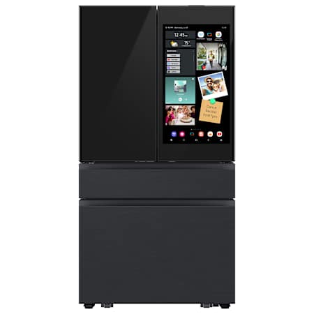 Samsung 36 Inch Wide 22.5 Cu. Ft. Energy Star Certified French Door Refrigerator with FlexZone™ Drawer and Beverage Center™ Charcoal Glass / Matte Black Stainless
