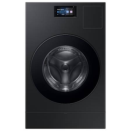 Samsung Bespoke 27 Inch Wide 5.3 Cu. Ft. Combination Washer and Dryer with Super Speed and Flex Auto Dispense System Brushed Black