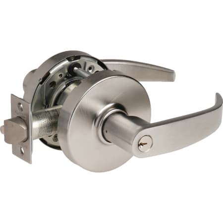 Sargent 10 Line Grade 1 Keyed Entry Single Cylinder Door Lever Set with P Lever Satin Chrome