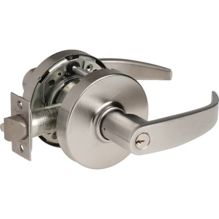 Sargent 10 Line Panic Proof Grade 1 Keyed Entry Classroom Door Lever Set with P Lever Satin Chrome