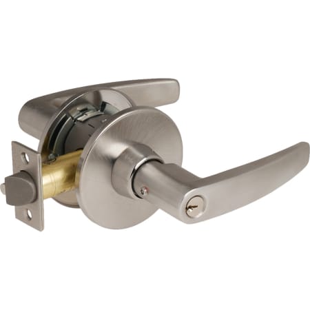 Sargent 11 Line Grade 1 Keyed Entry Single Cylinder Door Lever Set with B Lever and Push Button Turn Lock Satin Chrome