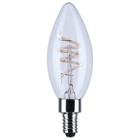 Satco Lighting Reminiscent 4 Watt Vintage Edison Dimmable B11 Candelabra (E12) LED Bulb - 350 Lumens, 2700K, and 93CRI Clear