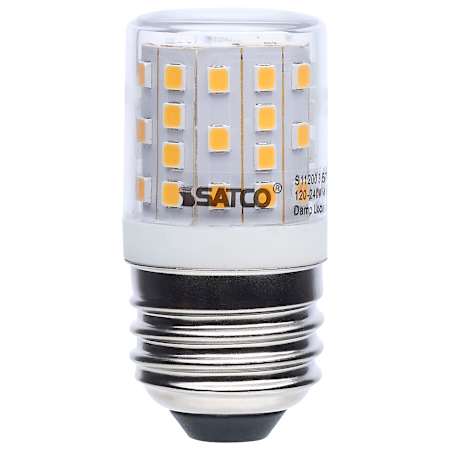 Satco Lighting 3.5 Watt T14 Medium (E26) LED Bulb- 420 Lumens, 3000K, and 90CRI Clear