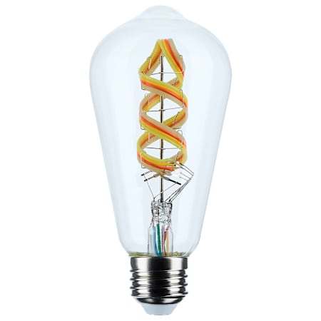 Satco Lighting Starfish 6 Watt Dimmable ST19 Medium (E26) LED Smart Bulb- 450 Lumens, 2700K, 5000K, and 90CRI Clear