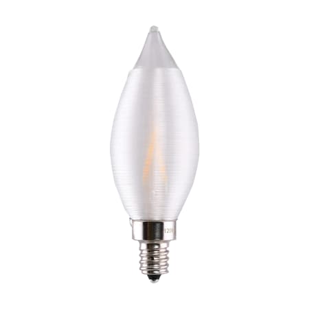 Satco Lighting Single 2 Watt Dimmable CA11 Candelabra (E12) LED Bulb - 150 Lumens, 2700K, and 80CRI Spun