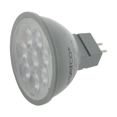 Satco Lighting Single 6 Watt Dimmable MR16 GU5.3 LED Bulb - 550 Lumens, 3000K, and 80CRI Gray