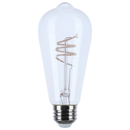 Satco Lighting 6 Watt Vintage Edison Dimmable ST19 Coil Filament Medium (E26) LED Bulb - 500 Lumens, 2700K, and 93CRI Clear