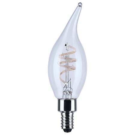 Satco Lighting Reminiscent 4 Watt Vintage Edison Dimmable CA11 Candelabra (E12) LED Bulb - 350 Lumens, 2700K, and 93CRI Clear