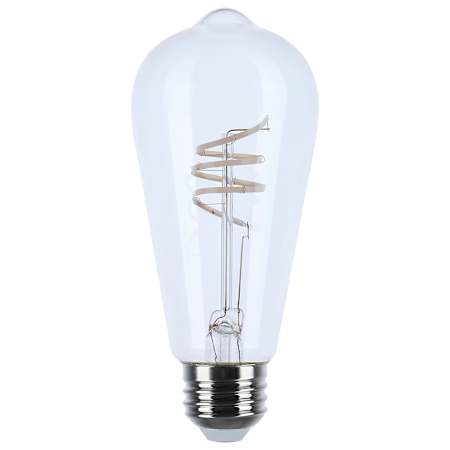 Satco Lighting Reminiscent 6 Watt Vintage Edison Dimmable ST19 Medium (E26) LED Bulb - 500 Lumens, 3000K, and 93CRI Clear