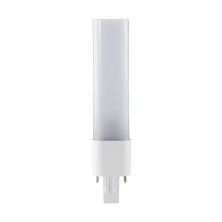Satco Lighting Single 5.5 Watt PL CFL Plugin (GX23) LED Bulb - 500 Lumens, 2700K, and 80CRI Frosted