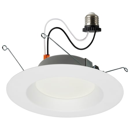 Satco Lighting Nuvo 6" Medium (E26) Baffle Recessed Trim and New Construction, Remodel- IC Rated White