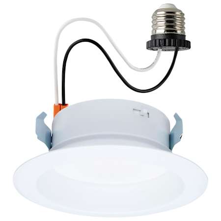 Satco Lighting ColorQuick 4" Integrated LED Open Recessed Trim and New Construction / Remodel Housing- Airtight White