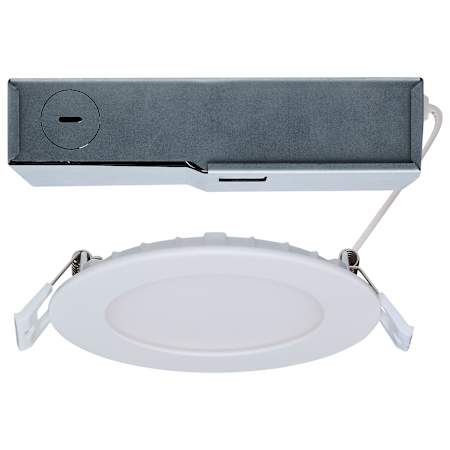 Satco Lighting ColorQuick LED Canless Recessed Fixture with 4" Wafer Trims - IC Rated and Airtight White