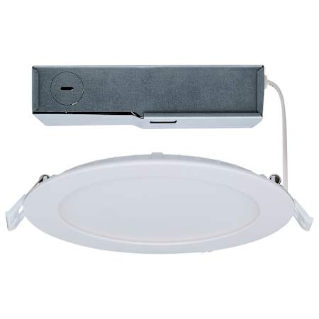 Satco Lighting ColorQuick LED Canless Recessed Fixture with 6" Wafer Trims - IC Rated and Airtight White