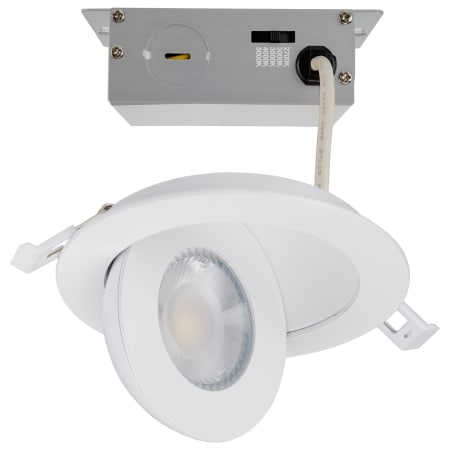 Satco Lighting LED Canless Recessed Light 4.5" Adjustable Recessed Trim- IC Rated and Airtight White