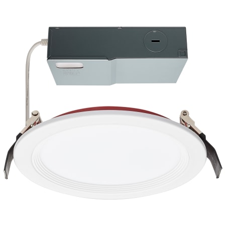Satco Lighting ColorQuick LED Canless Recessed Fixture with 6" Baffle Trims - Fire Rated, IC Rated, and Airtight White / Red