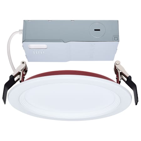 Satco Lighting ColorQuick LED Canless Recessed Fixture with 6" Baffle Trims - Fire Rated, IC Rated, and Airtight White / Red
