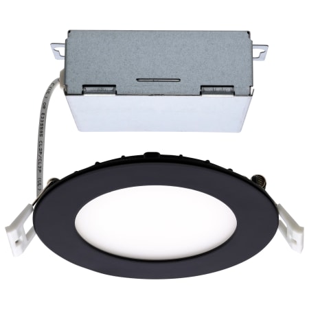 Satco Lighting ColorQuick LED Canless Recessed Fixture with 4" Shower Trims - IC Rated and Airtight Black