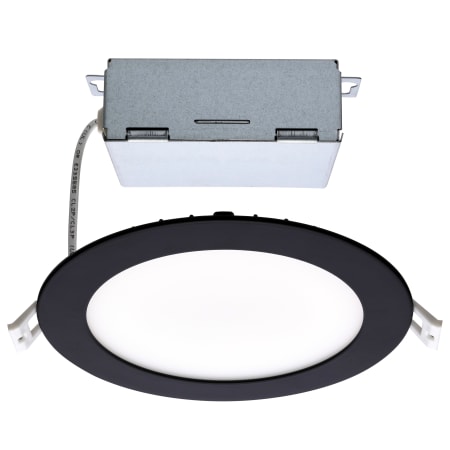 Satco Lighting ColorQuick LED Canless Recessed Fixture with 6" Shower Trims - IC Rated and Airtight Black