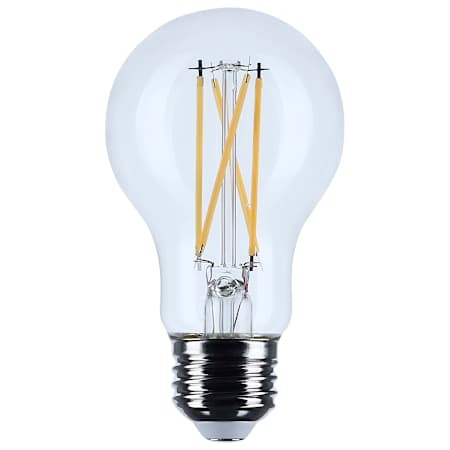 Satco Lighting 5 Watt Dimmable A19 Medium (E26) LED Bulb- 450 Lumens, 3500K, and 90CRI Clear