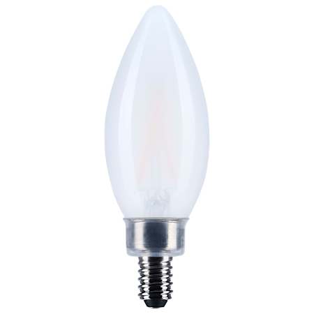 Satco Lighting 3 Watt Dimmable B11 Candelabra (E12) LED Bulb- 200 Lumens, 3000K, and 90CRI Frost