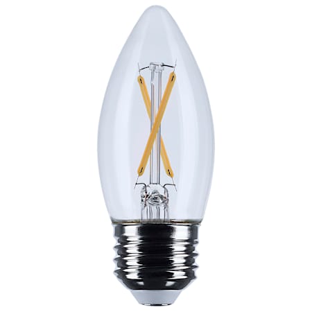 Satco Lighting 3 Watt Dimmable B11 Medium (E26) LED Bulb- 250 Lumens, 3000K, and 90CRI Clear