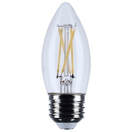 Satco Lighting 5.5 Watt Dimmable B11 Medium (E26) LED Bulb- 500 Lumens, 3000K, and 90CRI Clear