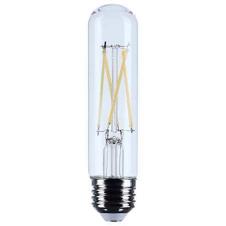 Satco Lighting 8 Watt Dimmable T10 Medium (E26) LED Bulb- 800 Lumens, 3500K, and 90CRI Clear