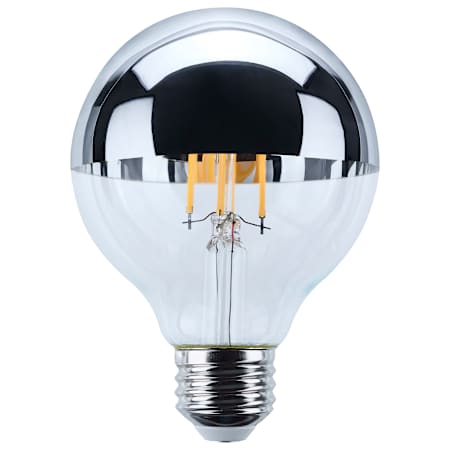 Satco Lighting 5.5 Watt Dimmable G25 Medium (E26) LED Bulb- 500 Lumens, 2700K, and 90CRI Silver