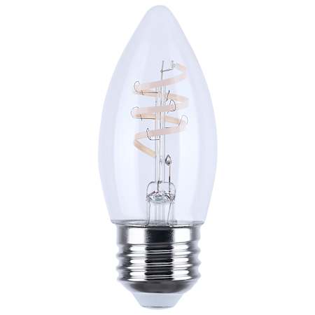 Satco Lighting Reminiscent 4 Watt Vintage Edison Dimmable B11 Medium (E26) LED Bulb - 350 Lumens, 2700K, and 93CRI Clear