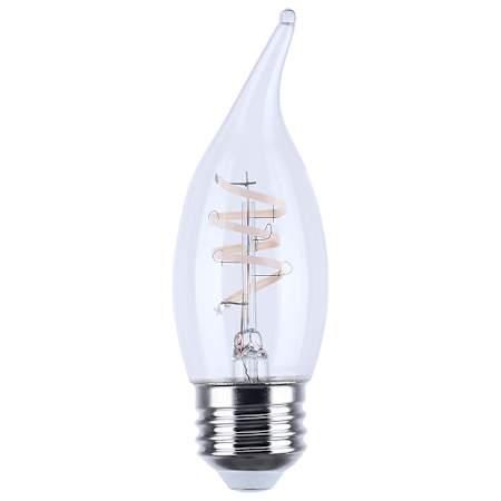 Satco Lighting Reminiscent 4 Watt Vintage Edison Dimmable CA11 Medium (E26) LED Bulb - 350 Lumens, 3000K, and 93CRI Clear