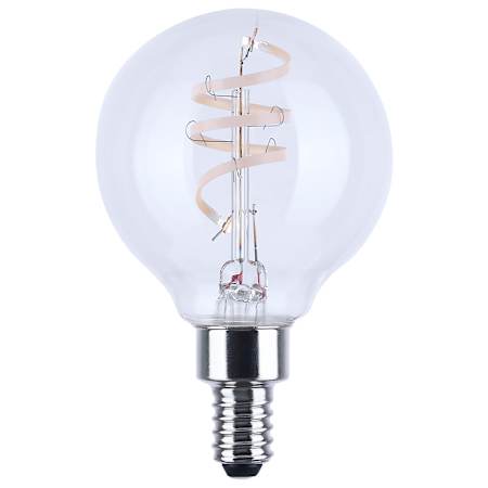 Satco Lighting Reminiscent 4 Watt Vintage Edison Dimmable G16.5 Candelabra (E12) LED Bulb - 350 Lumens, 2700K, and 93CRI Clear