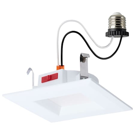 Satco Lighting ColorQuick 4" Integrated LED Square Recessed Trim and New Construction / Remodel Housing- Airtight White