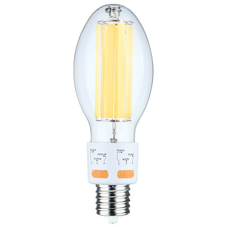 Satco Lighting PowerQuick 17, 20.5, 25 Watt Dimmable ED28 Extended Mogul (EX39) LED Bulb- 3100, 3700, 4500 Lumens, 3000K, 4000K, 5000K, and 80CRI Clear