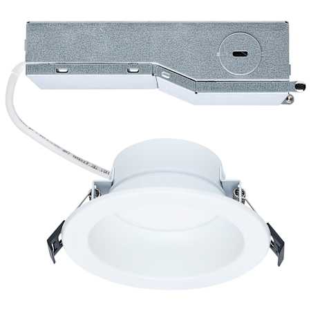 Satco Lighting ColorQuick 4" Integrated LED Shower Recessed Trim and New Construction, Remodel Housing - IC Rated and Airtight Matte White