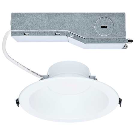 Satco Lighting ColorQuick 6" Integrated LED Shower Recessed Trim and New Construction, Remodel Housing - IC Rated and Airtight Matte White