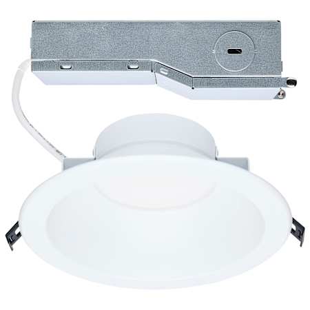 Satco Lighting ColorQuick 8" Integrated LED Shower Recessed Trim and New Construction, Remodel Housing - IC Rated and Airtight Matte White